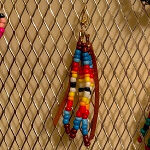 Handmade beaded dangle earrings